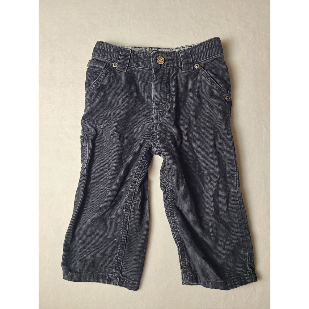 Y2K Hawk Corduroy Pants Toddler 18M Gray Carpenter Utility Trousers HK042820-05